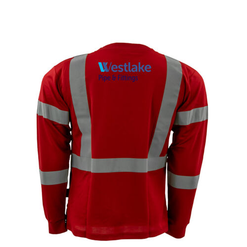 GSS Safety Long Sleeve T-Shirt Blue with Black Bottom Thumbnail